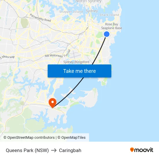 Queens Park (NSW) to Caringbah map