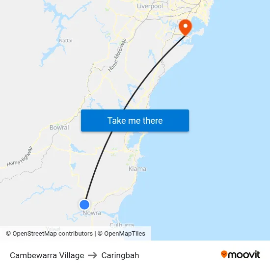 Cambewarra Village to Caringbah map