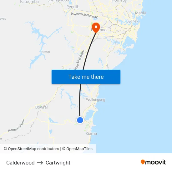 Calderwood to Cartwright map