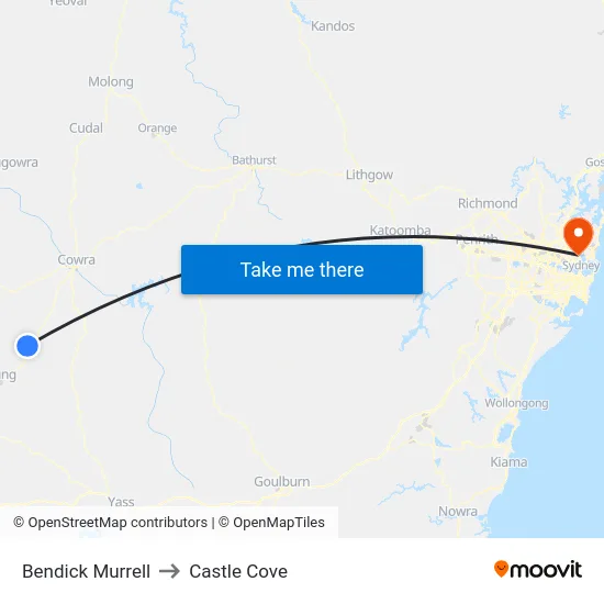 Bendick Murrell to Castle Cove map