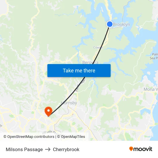 Milsons Passage to Cherrybrook map