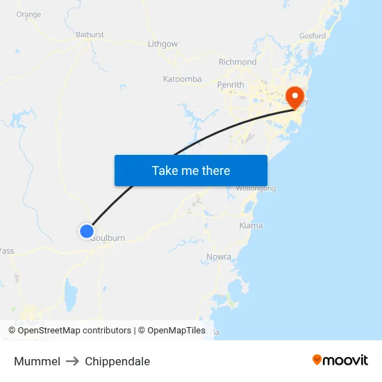 Mummel to Chippendale map