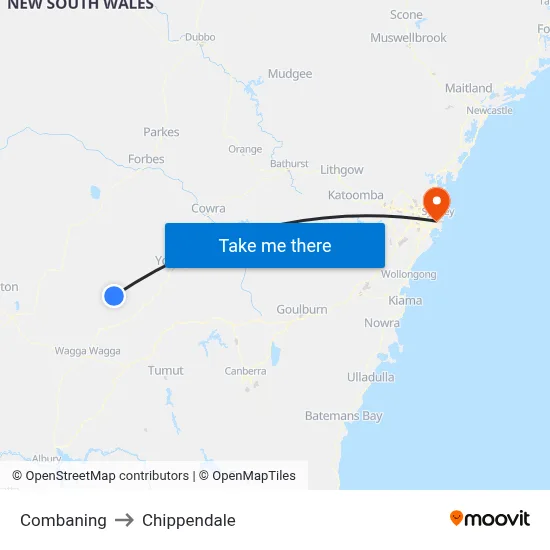 Combaning to Chippendale map