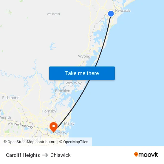 Cardiff Heights to Chiswick map