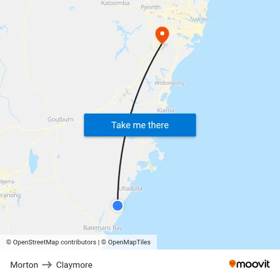 Morton to Claymore map