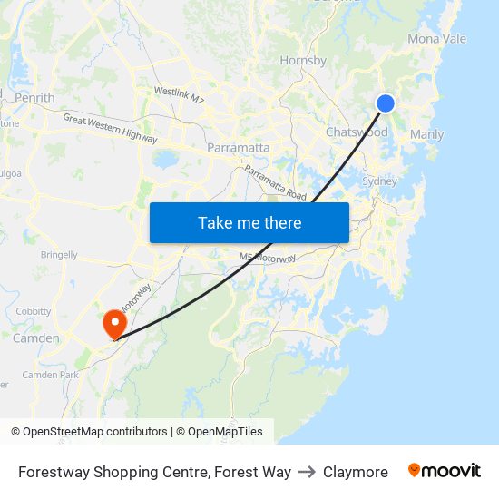 Forestway Shopping Centre, Forest Way to Claymore map