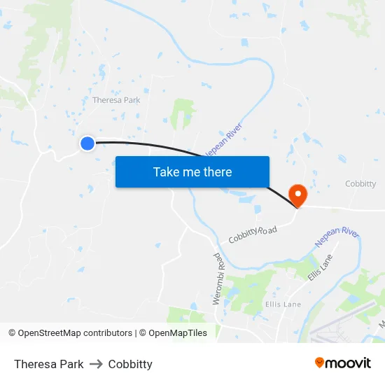 Theresa Park to Cobbitty map