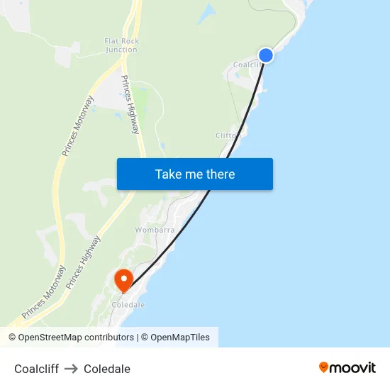 Coalcliff to Coledale map