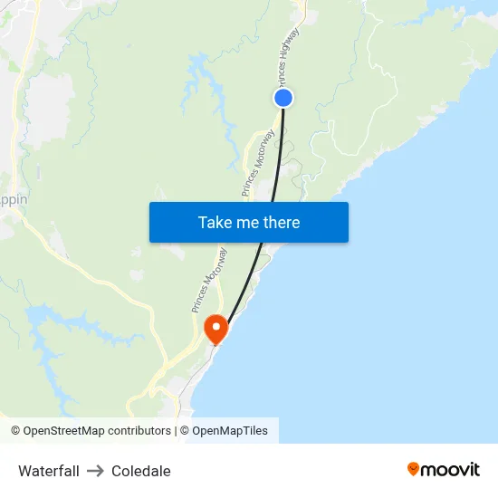 Waterfall to Coledale map