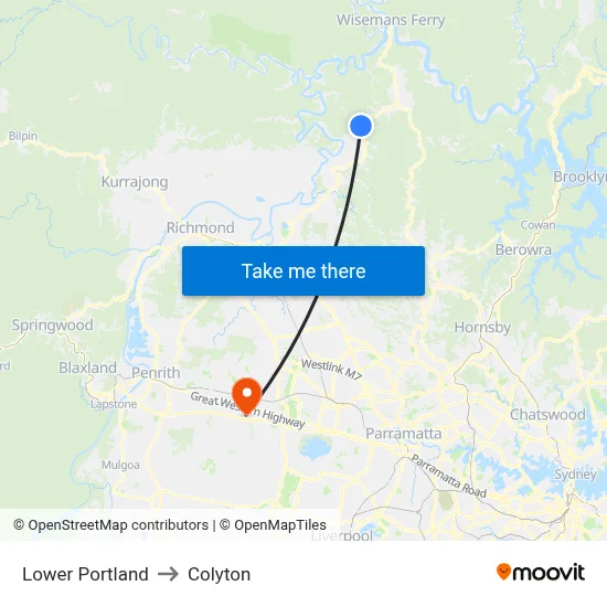 Lower Portland to Colyton map