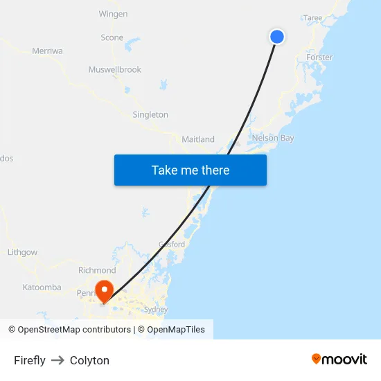 Firefly to Colyton map