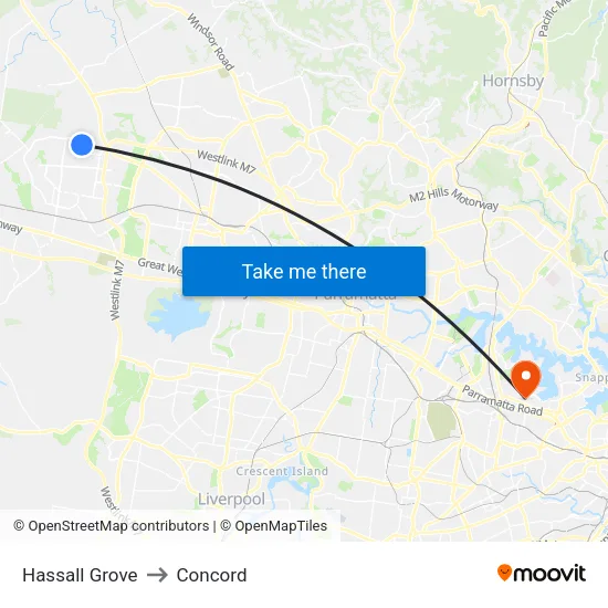 Hassall Grove to Concord map