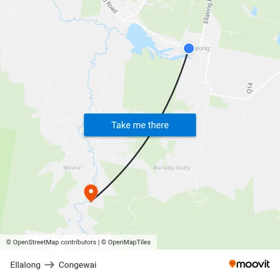 Ellalong to Congewai map