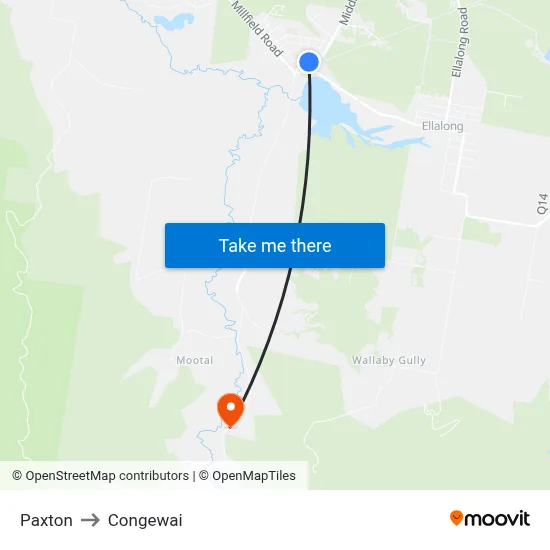 Paxton to Congewai map
