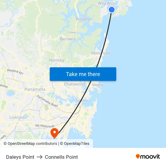 Daleys Point to Connells Point map