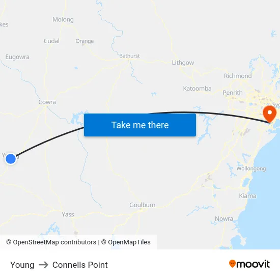 Young to Connells Point map