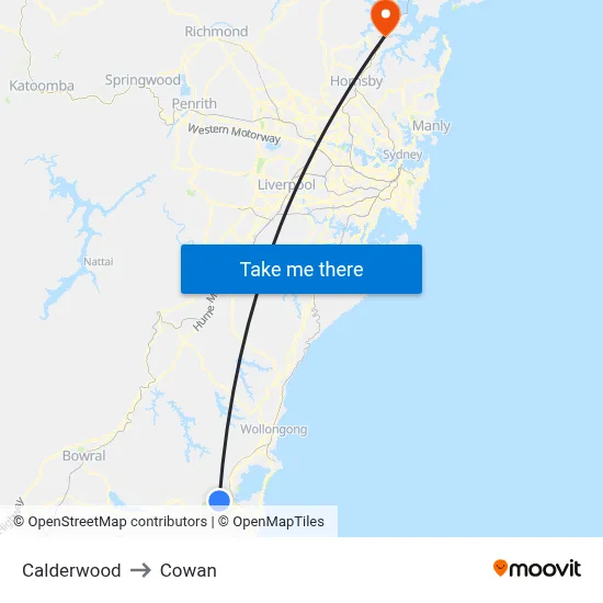 Calderwood to Cowan map