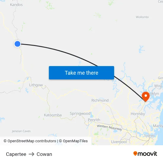 Capertee to Cowan map