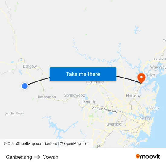 Ganbenang to Cowan map