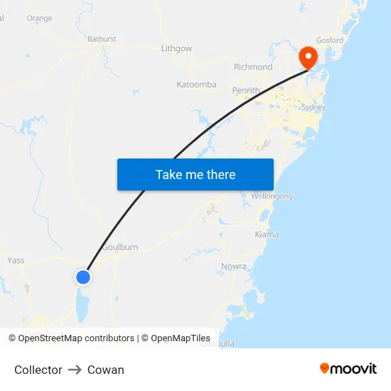 Collector to Cowan map