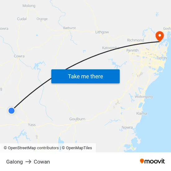Galong to Cowan map