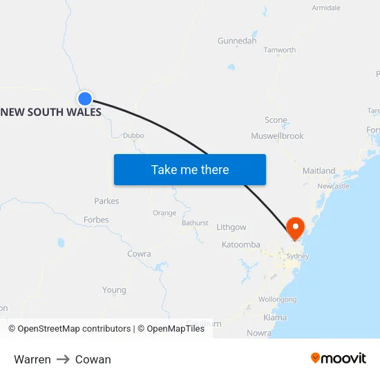 Warren to Cowan map