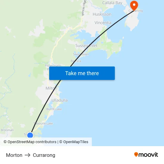 Morton to Currarong map