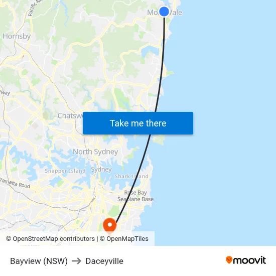 Bayview (NSW) to Daceyville map