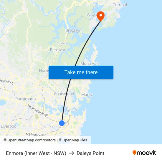 Enmore (Inner West - NSW) to Daleys Point map