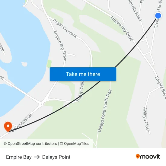 Empire Bay to Daleys Point map