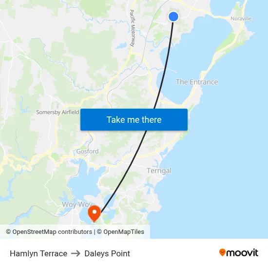 Hamlyn Terrace to Daleys Point map