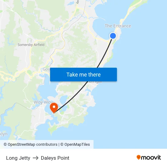 Long Jetty to Daleys Point map