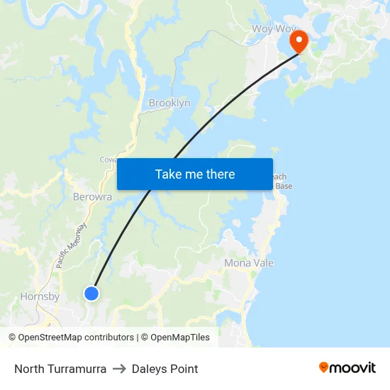 North Turramurra to Daleys Point map