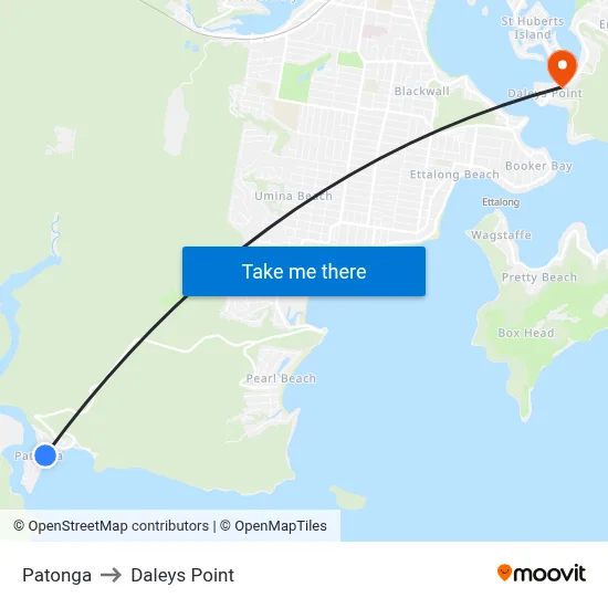 Patonga to Daleys Point map