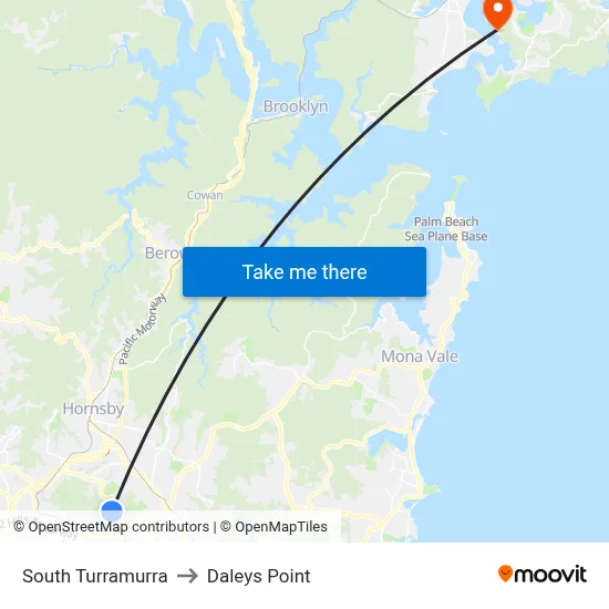South Turramurra to Daleys Point map