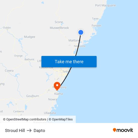 Stroud Hill to Dapto map