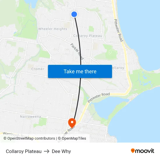 Collaroy Plateau to Dee Why map