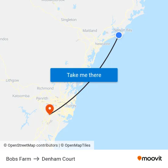 Bobs Farm to Denham Court map