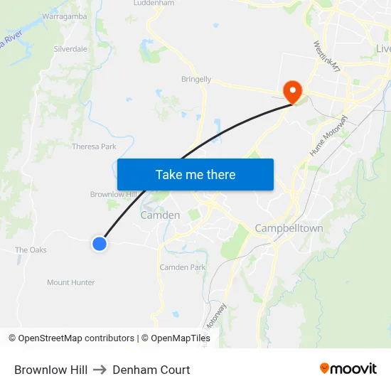 Brownlow Hill to Denham Court map