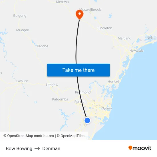 Bow Bowing to Denman map