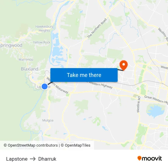 Lapstone to Dharruk map