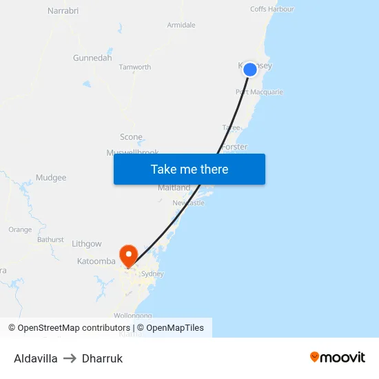 Aldavilla to Dharruk map