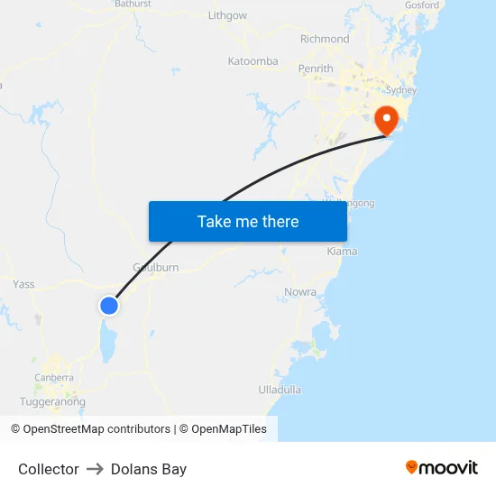 Collector to Dolans Bay map