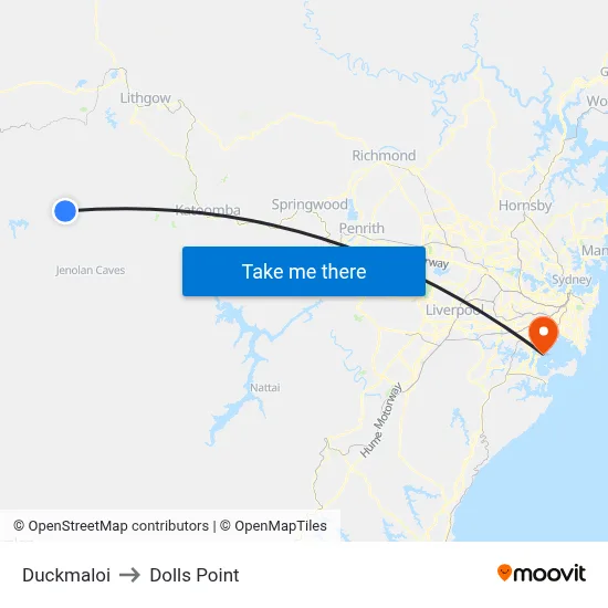 Duckmaloi to Dolls Point map