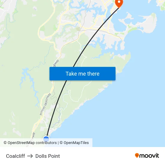 Coalcliff to Dolls Point map