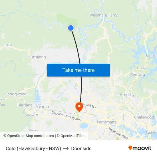 Colo (Hawkesbury - NSW) to Doonside map