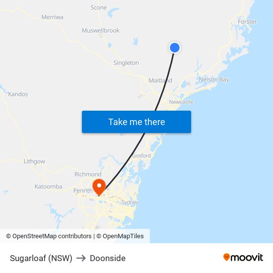 Sugarloaf (NSW) to Doonside map