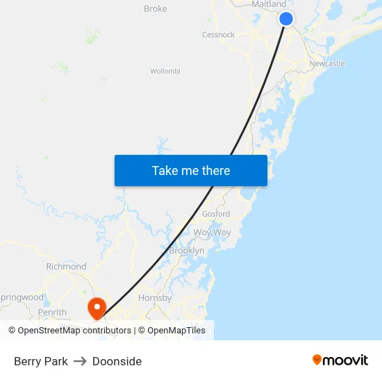 Berry Park to Doonside map