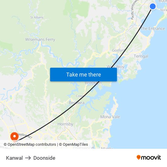 Kanwal to Doonside map