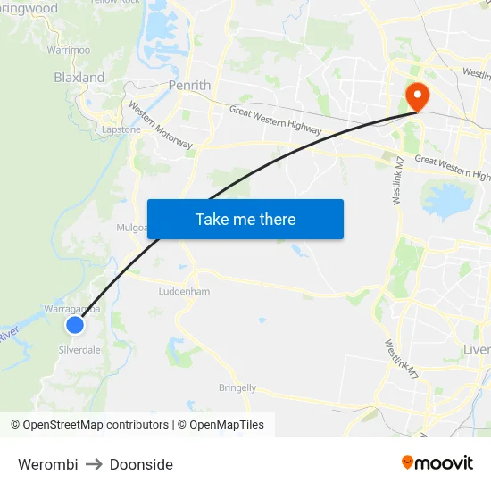 Werombi to Doonside map
